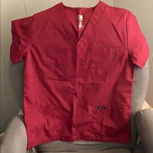 Burgundy scrubs